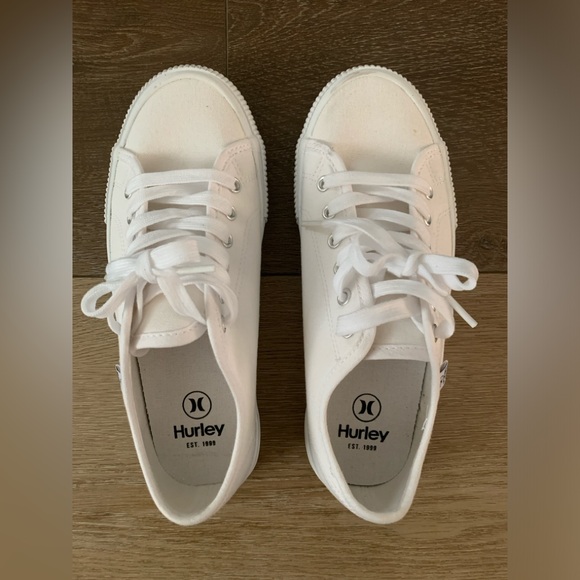 Hurley white canvas sneaker women’s size 6 - Picture 3 of 11
